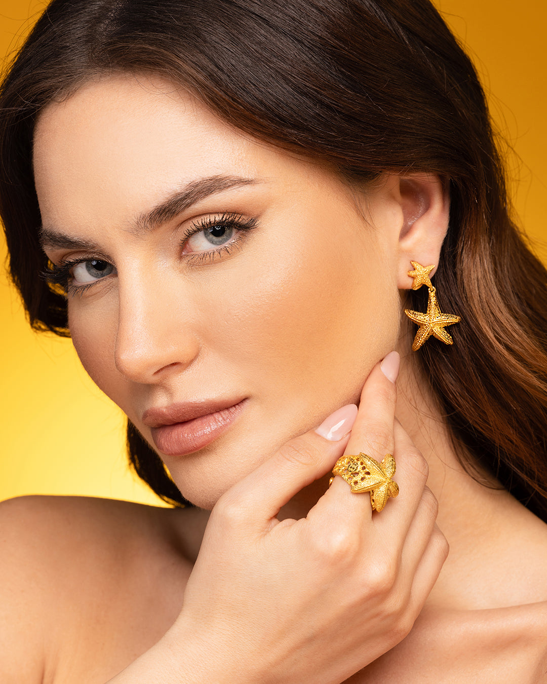 Seestern-Ring Gold