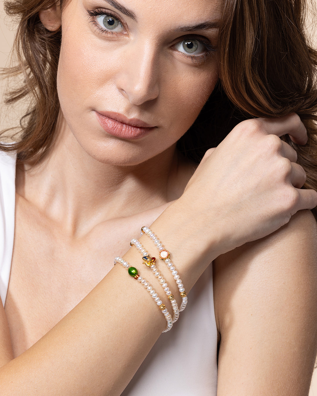 Mini Pala Di Fico Pearl Bracelet