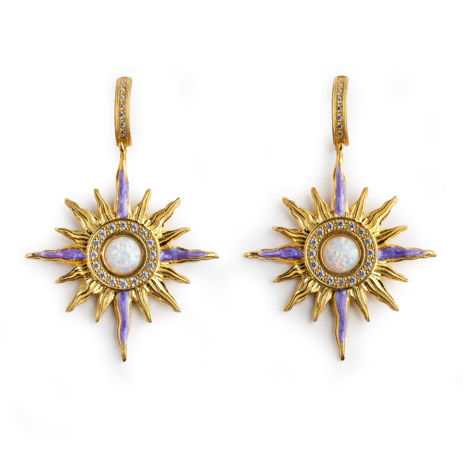 Ohrringe Astro Glyzinie Opal