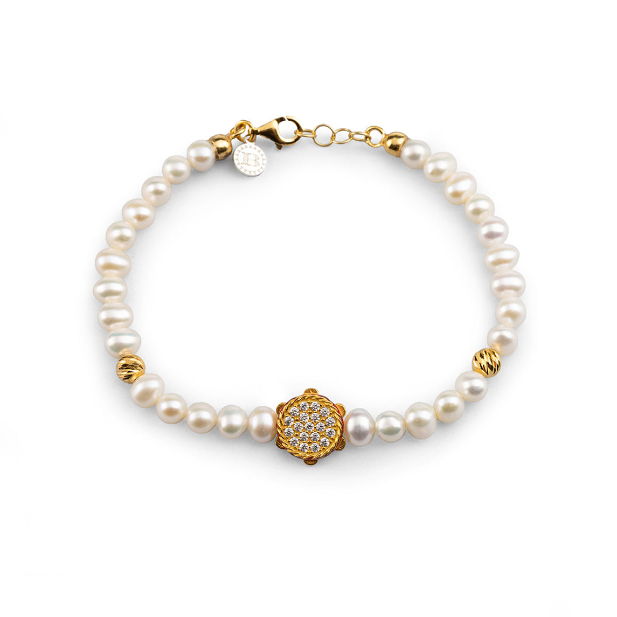 Bracciale Perle Tamburello Lapilli
