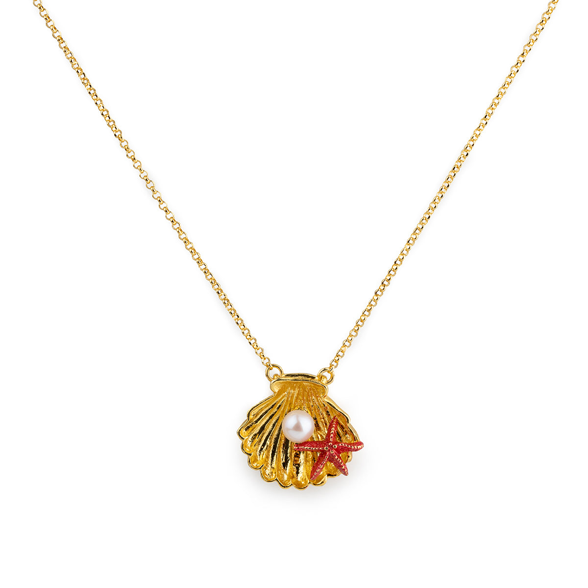 Collana  Conchiglia e Stella con Perla