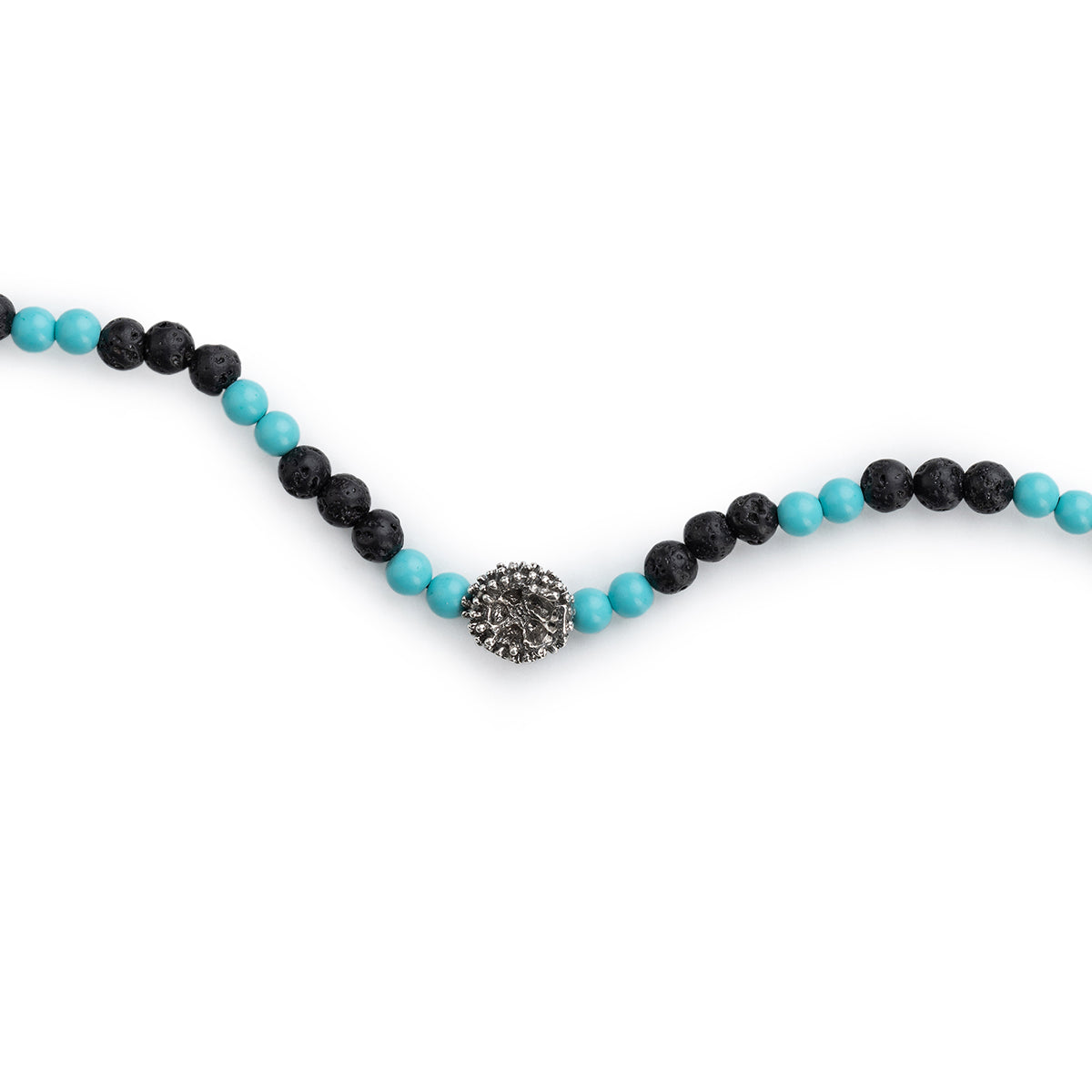 Armband Lavastein Seeigel Türkis