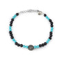 Armband Lavastein Seeigel Türkis
