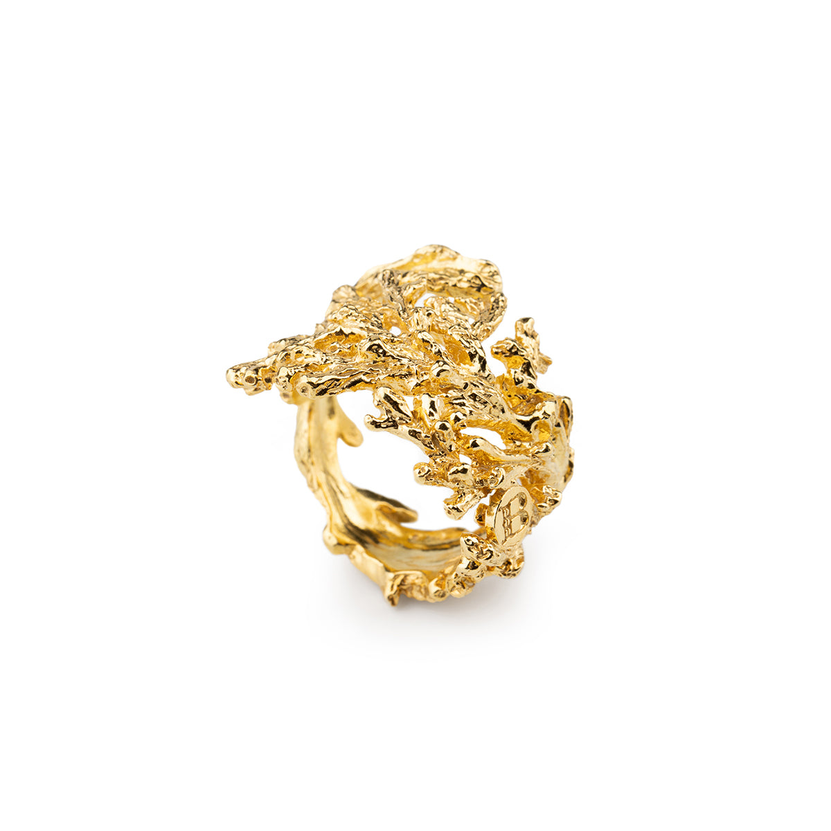 Anello Corallo Gold