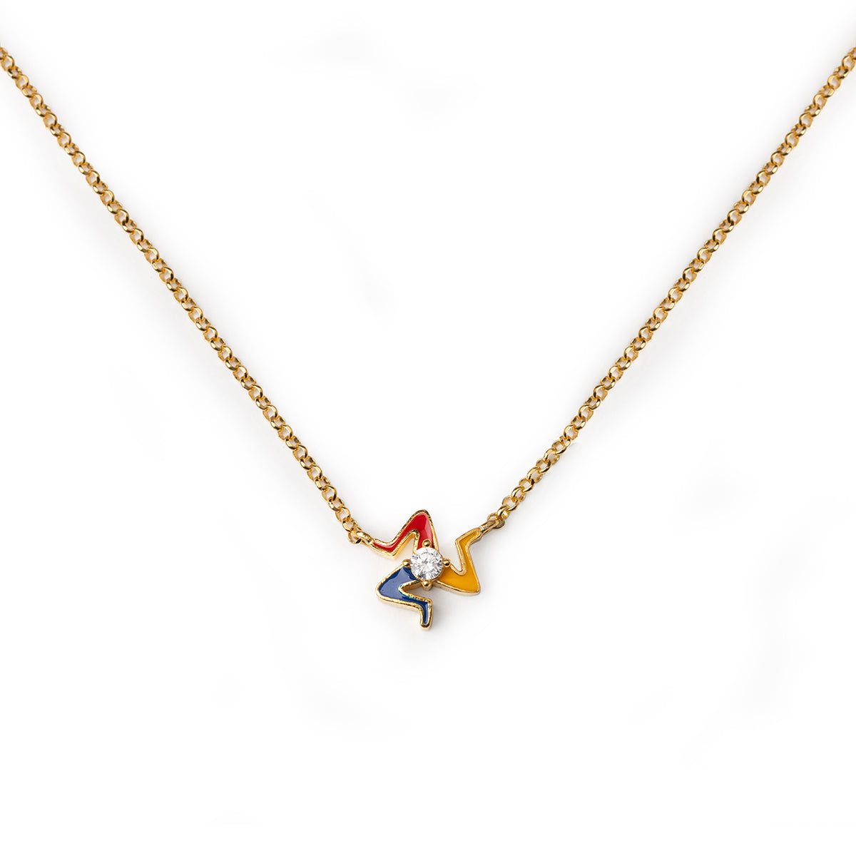 Mini Trinacria Gem Necklace