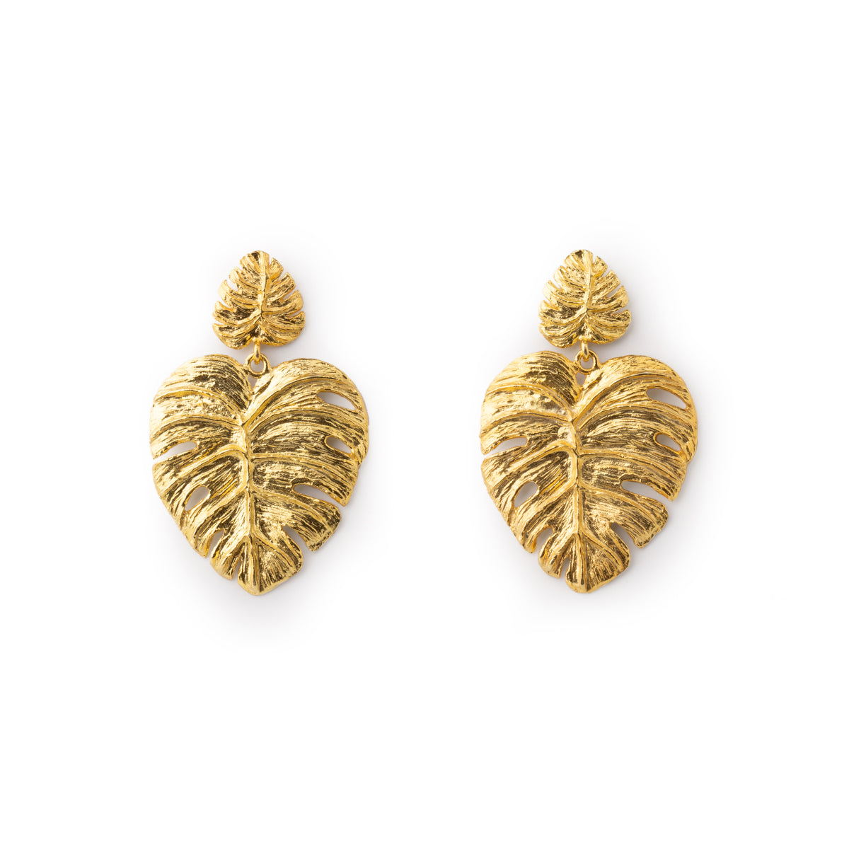 Orecchini Monstera Gold