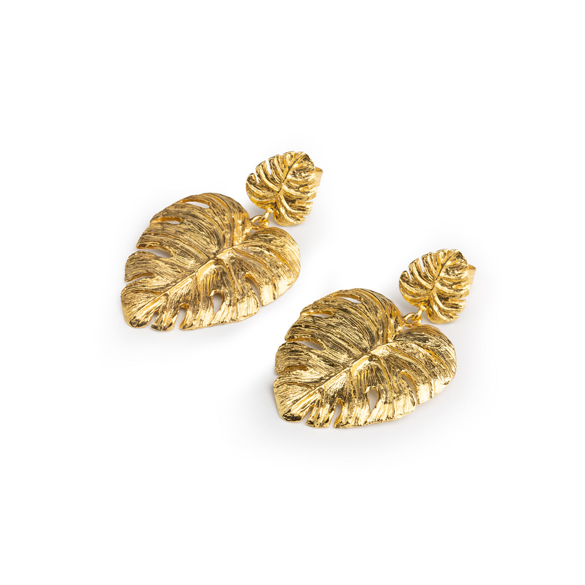 Orecchini Monstera Gold