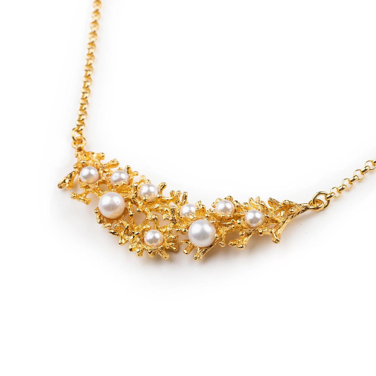 Mini Collier Rami di Perle Gold