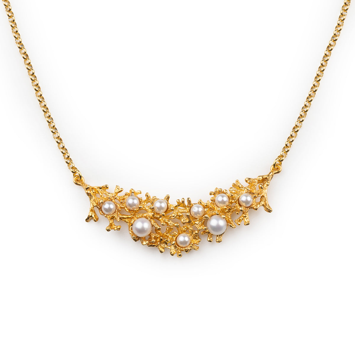 Mini Collier Rami di Perle Gold
