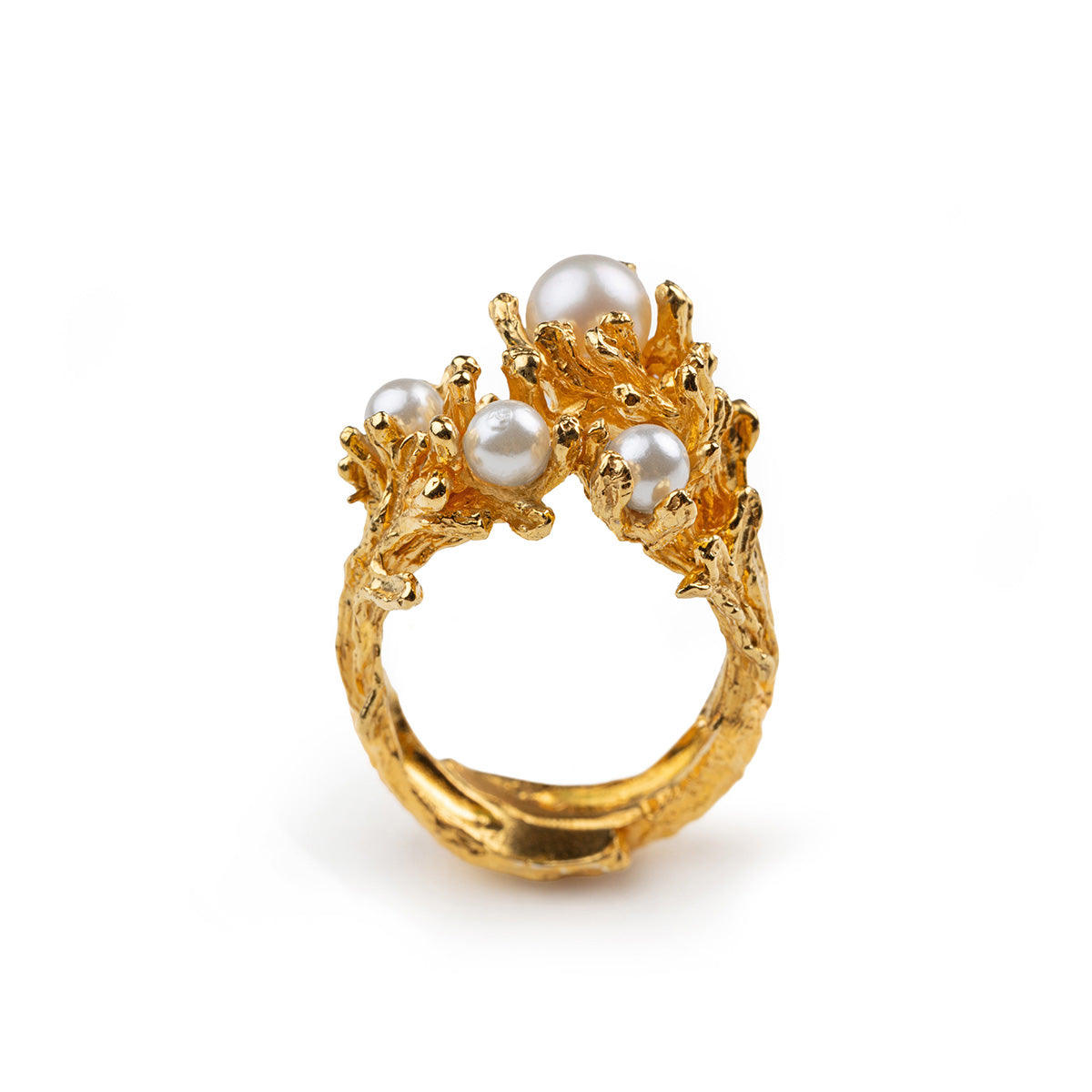 Anello Rami di Perle  Gold