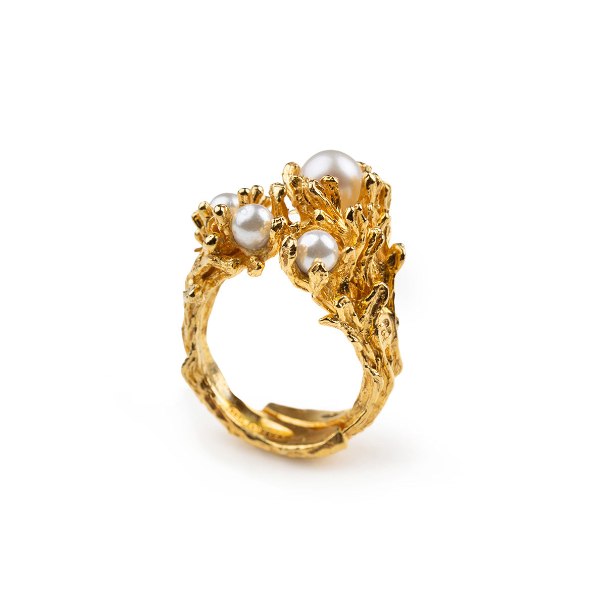 Anello Rami di Perle  Gold