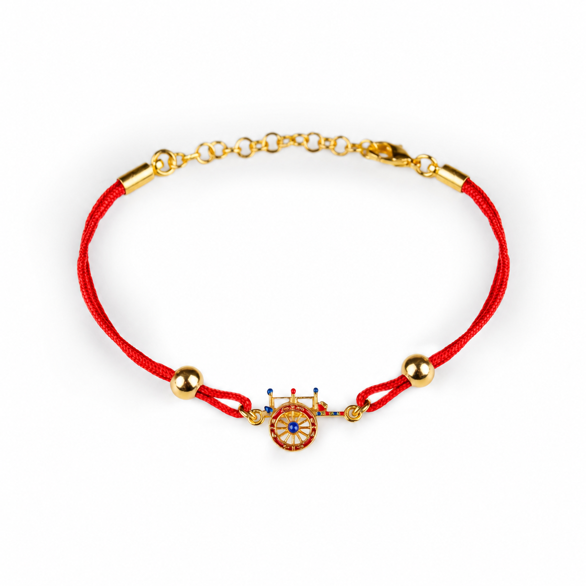 Kordelarmband mit Karrenanhänger