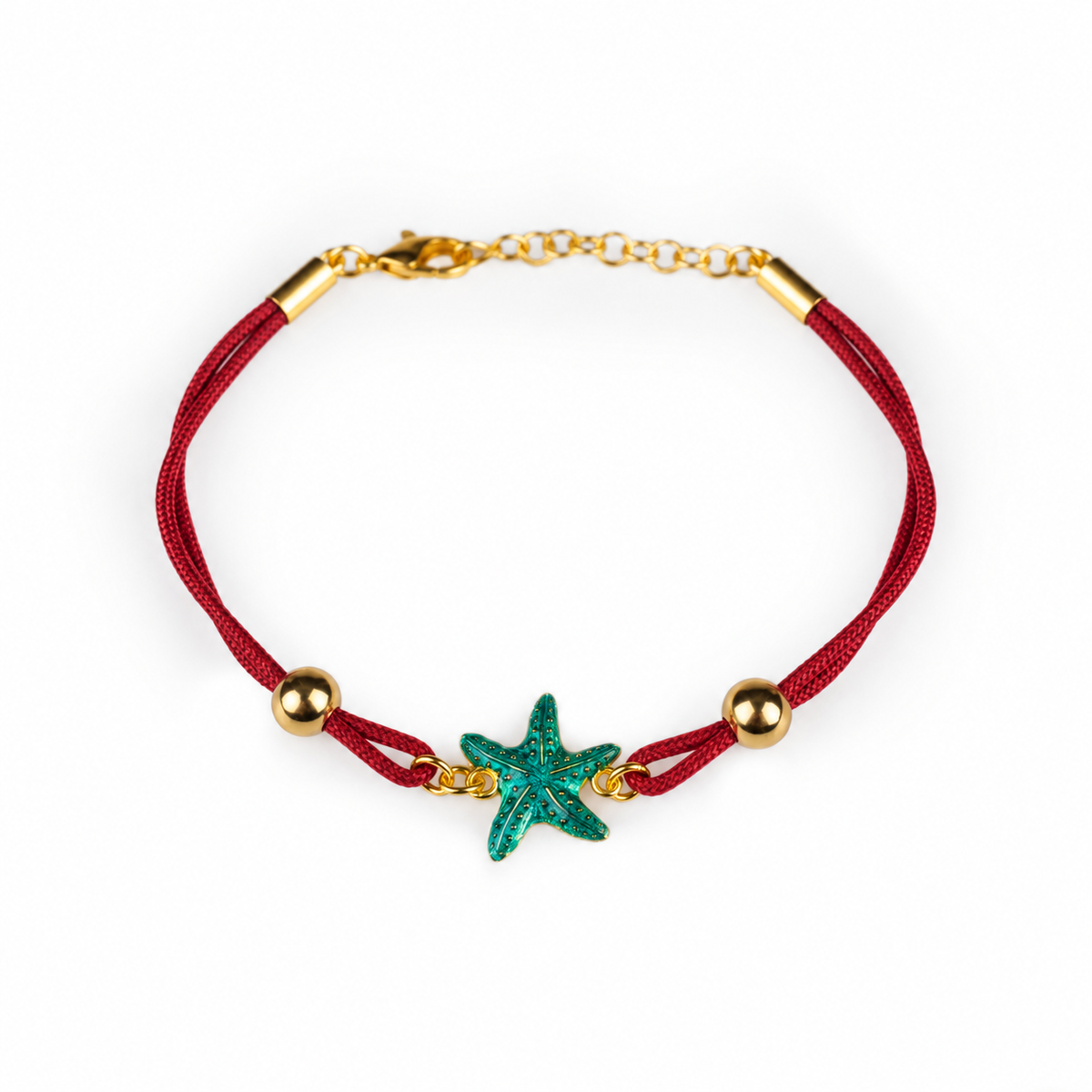 Armband Kordel Seestern Türkis