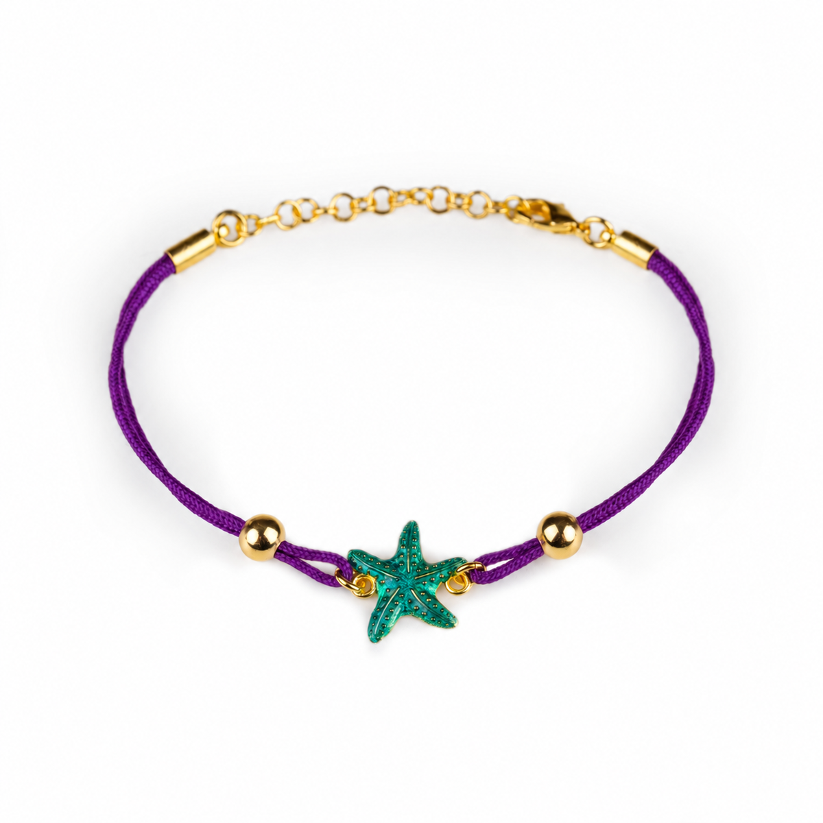 Armband Kordel Seestern Türkis