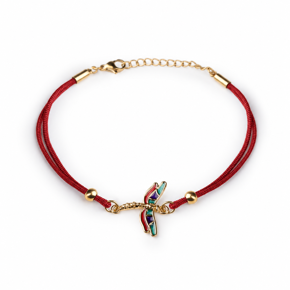 Armband Kordel Libelle