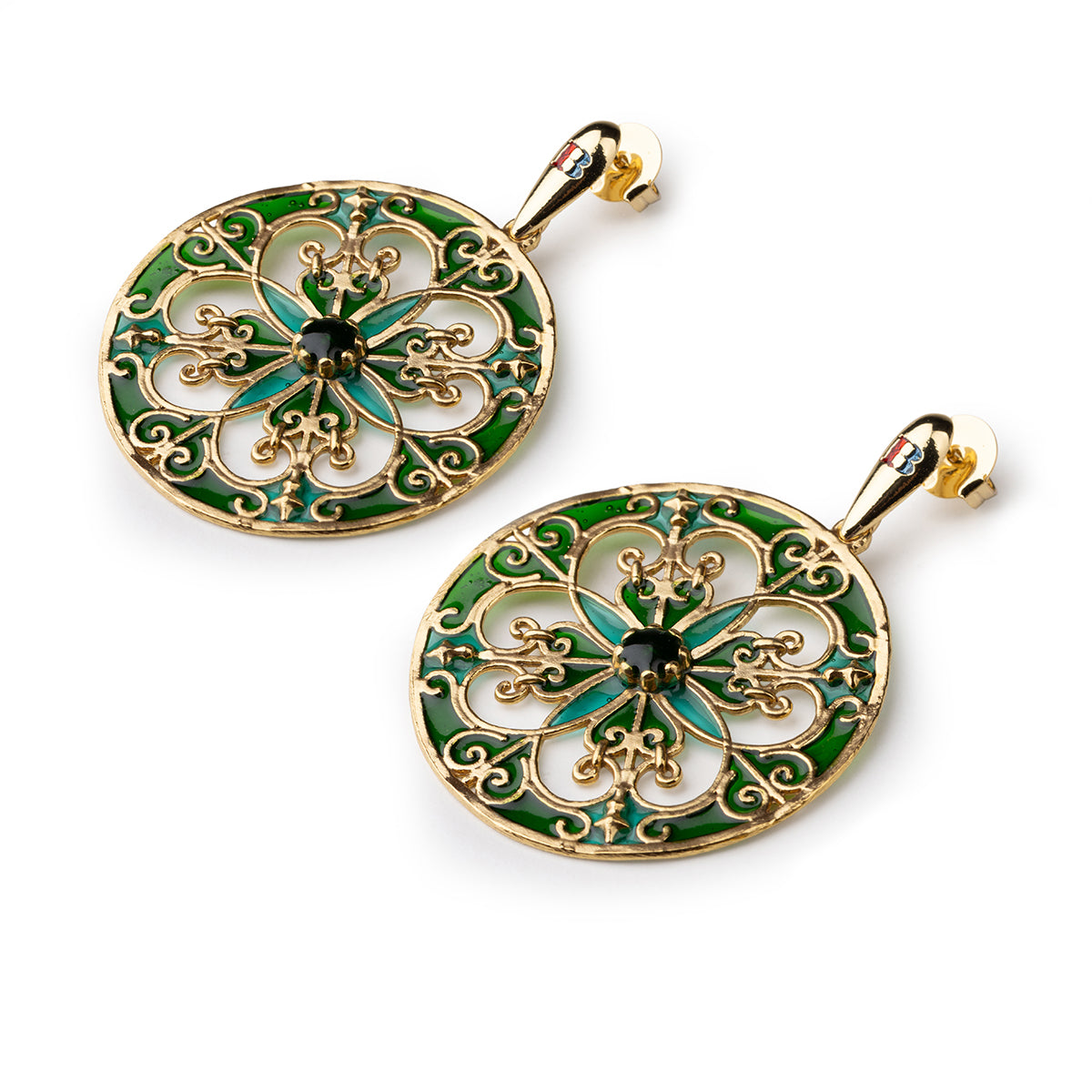 Orecchini Rosone Verde