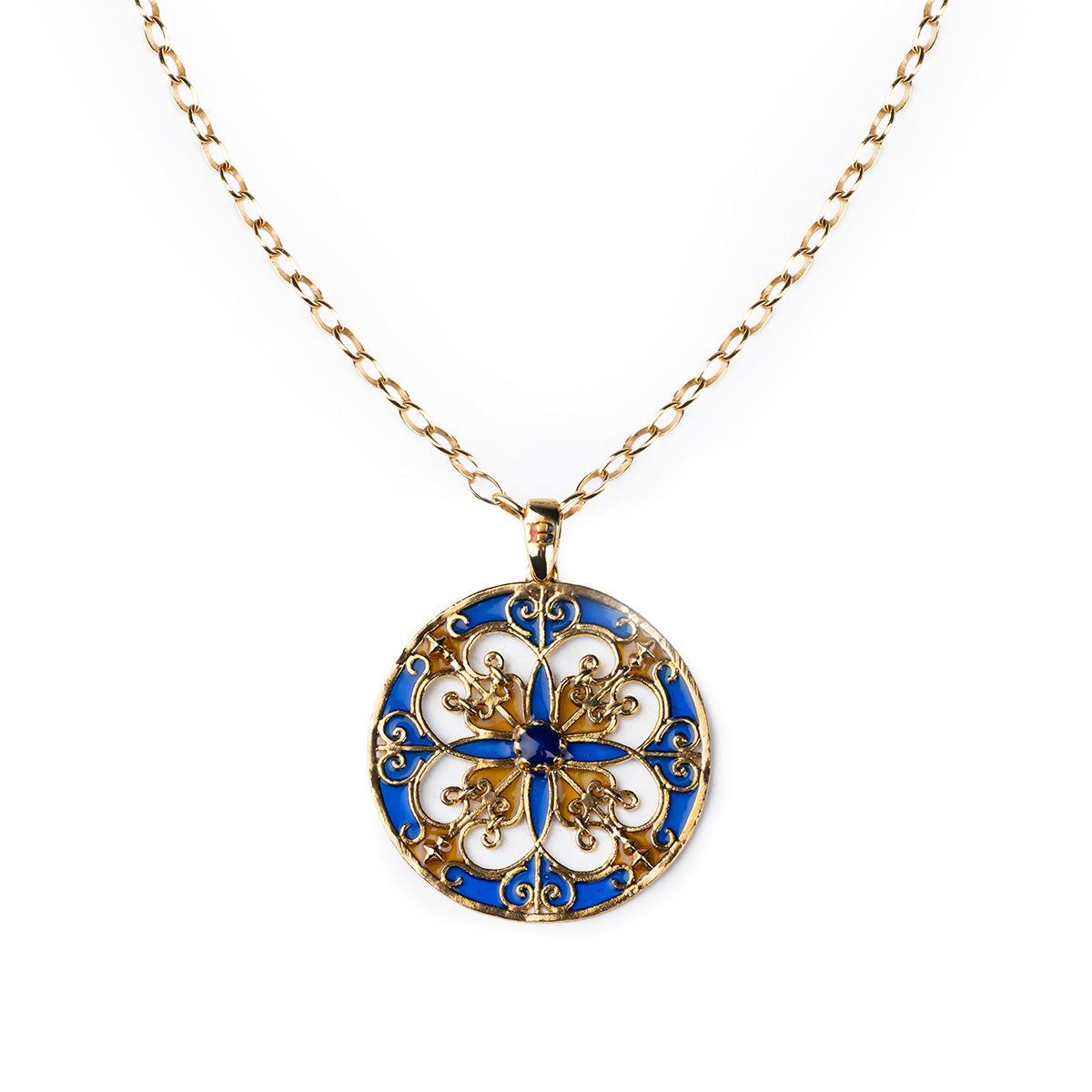 Blue Rosone Pendant