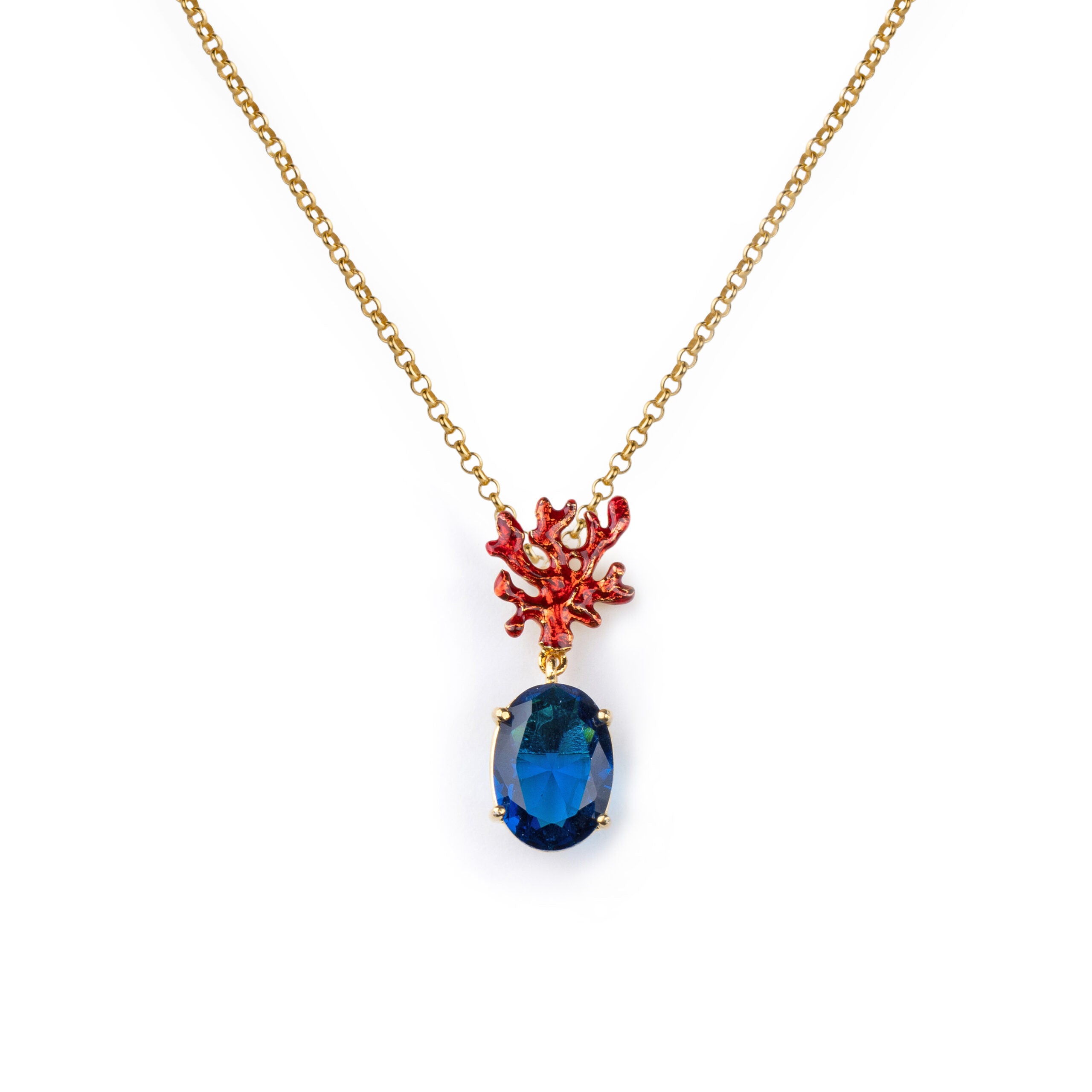 Coral Gem Necklace