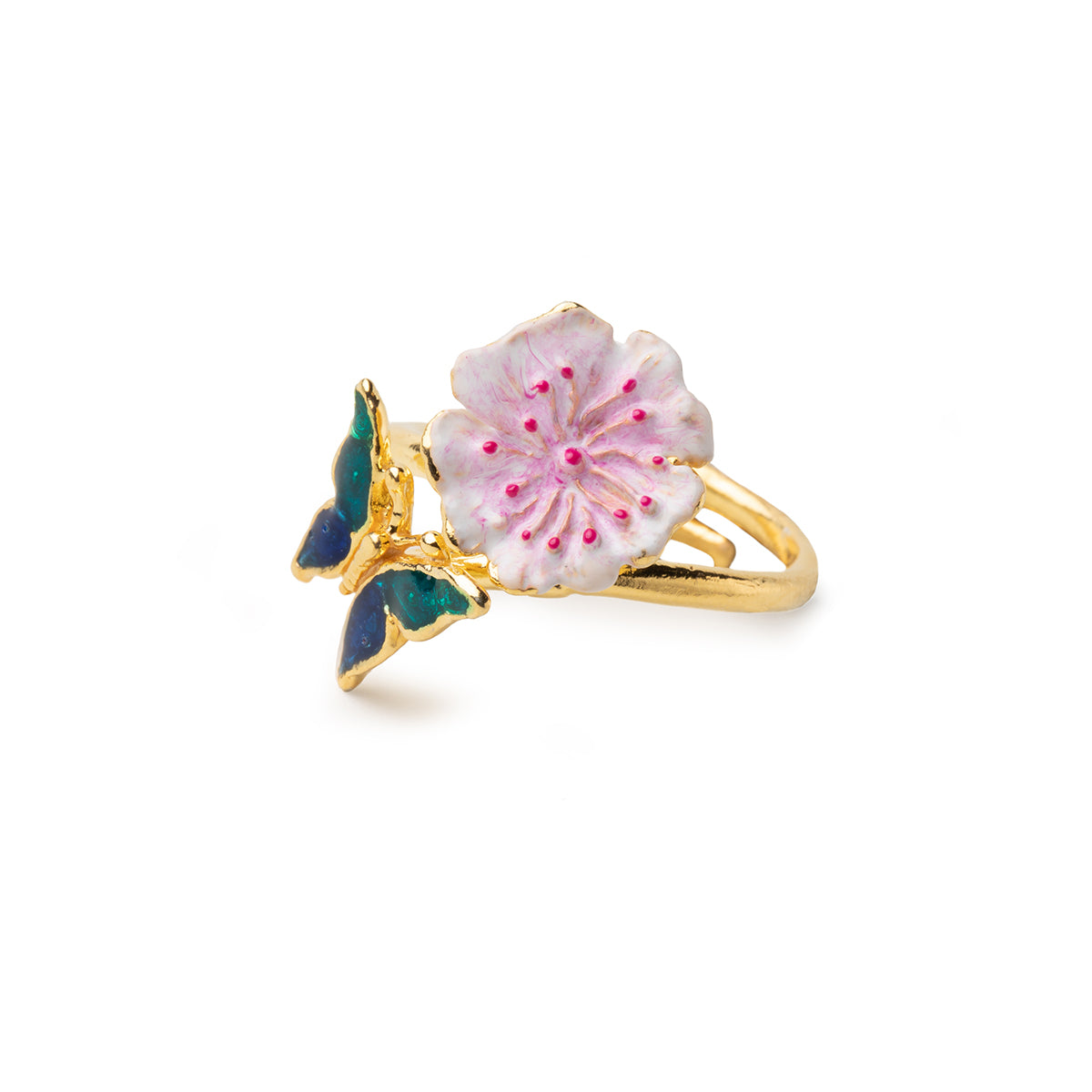 Anello Farfalla/Fiore di pesco
