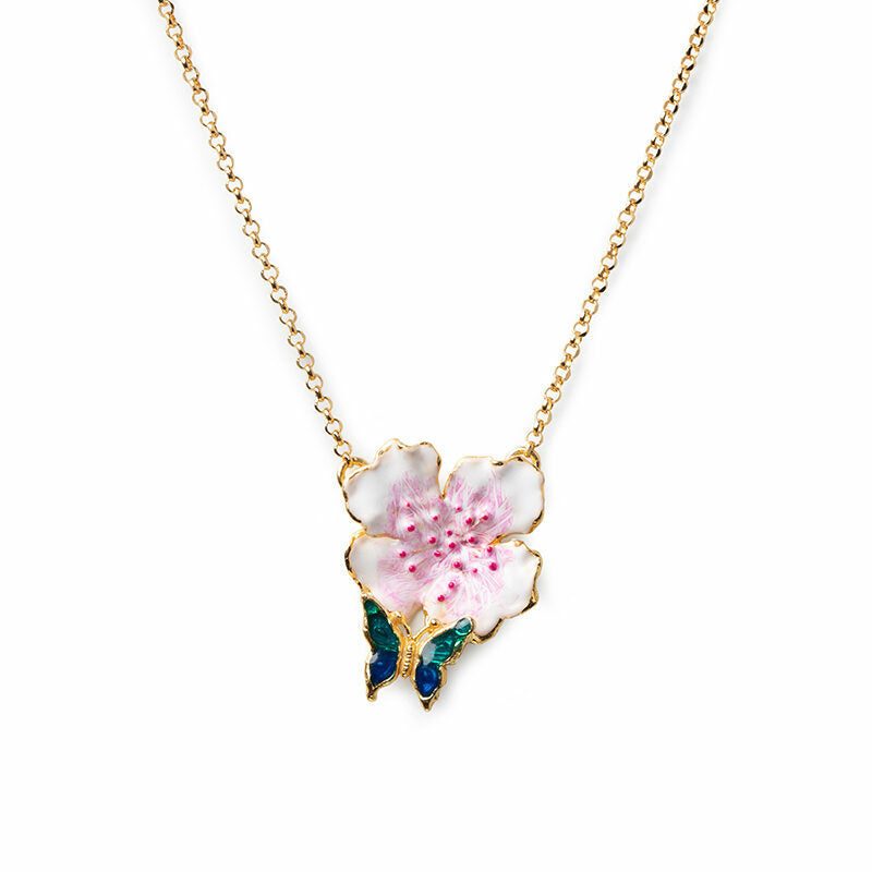 Collana Farfalla/Fiore di Pesco