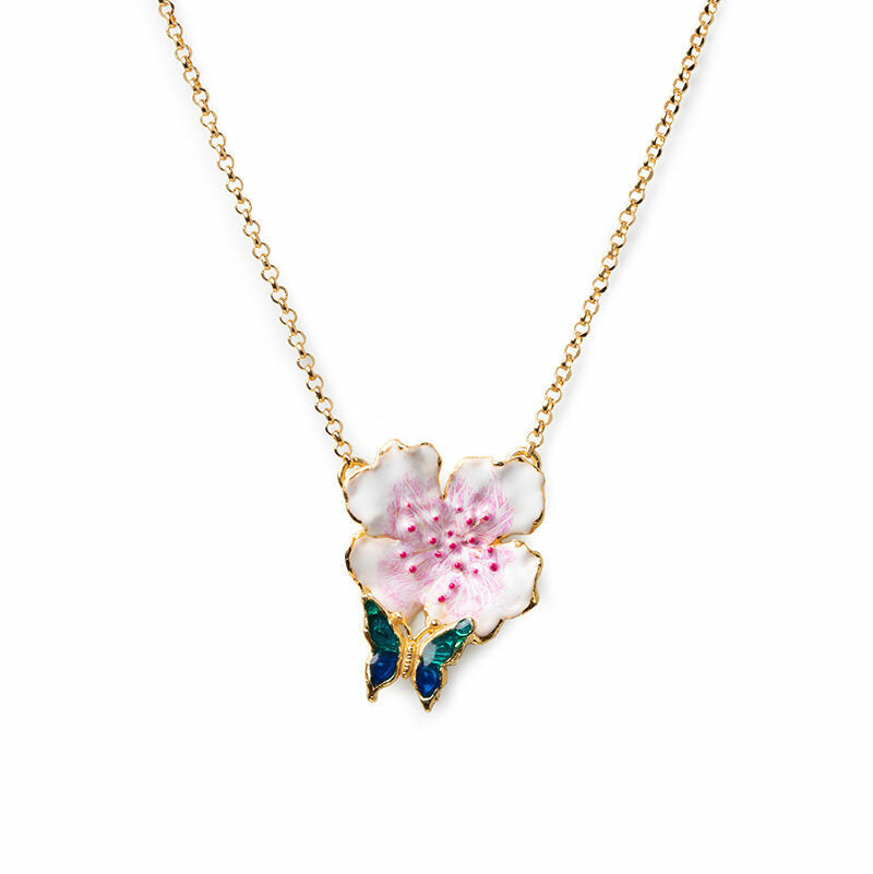 Butterfly/Peach Blossom Necklace