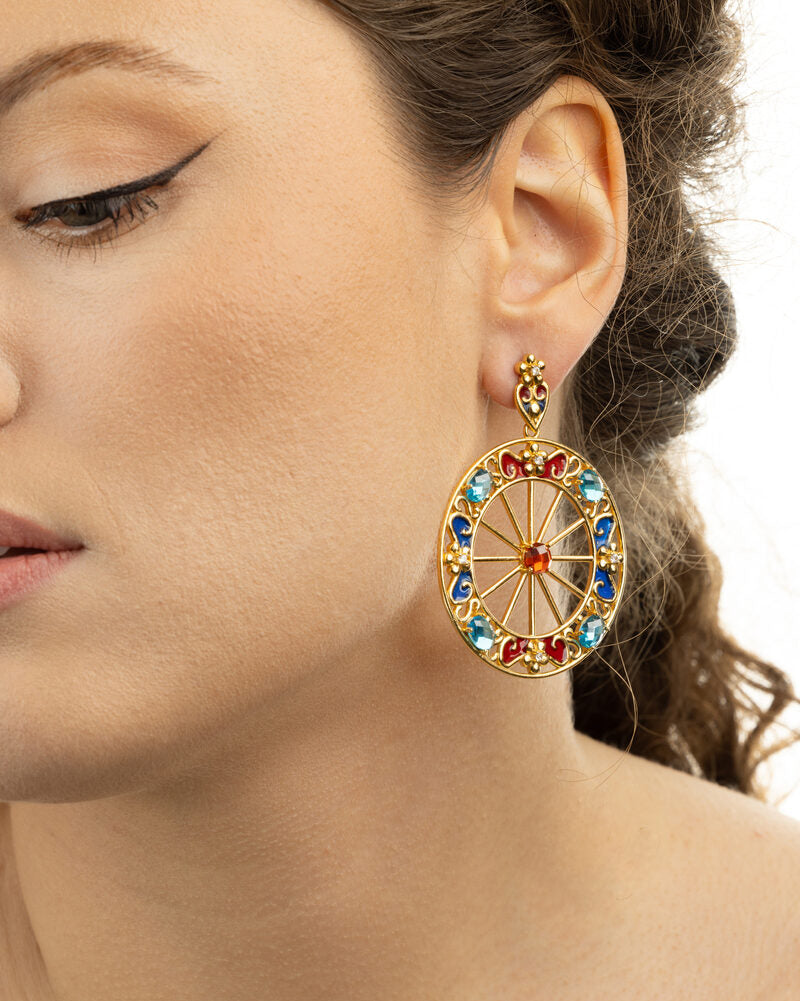 Anniversary Wheel Earrings