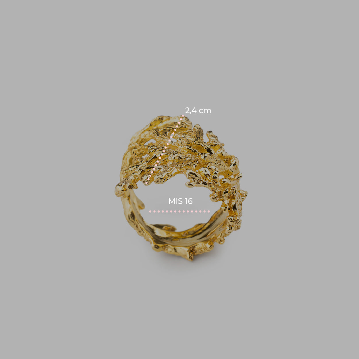 Anello Corallo Gold