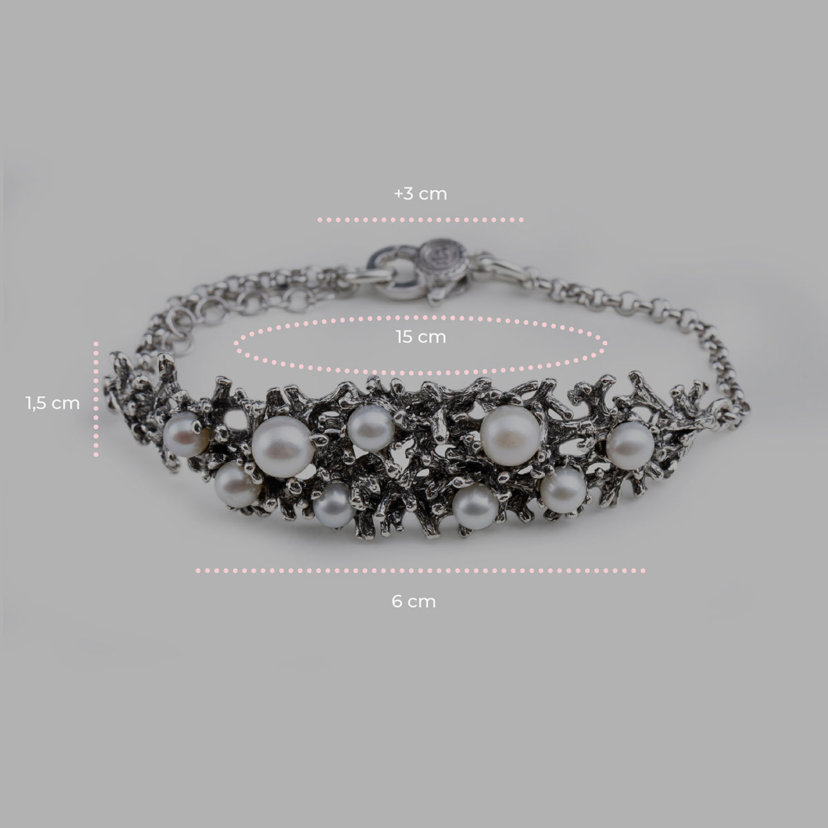 Armband „Äste“ aus Nude-Perlen