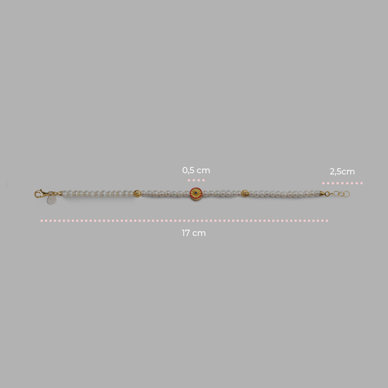 Mini Wheel Pearl Bracelet
