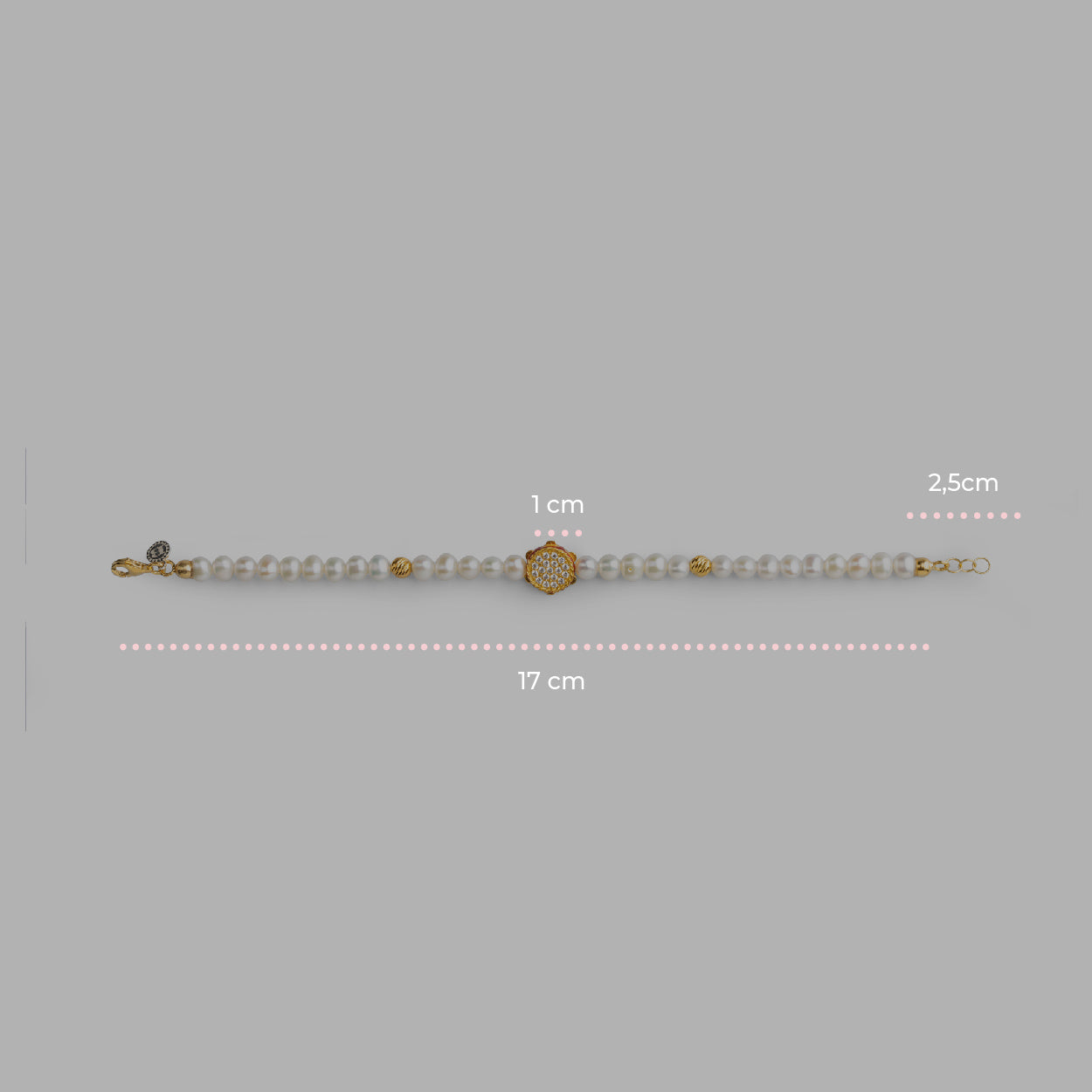 Bracciale Perle Tamburello Lapilli