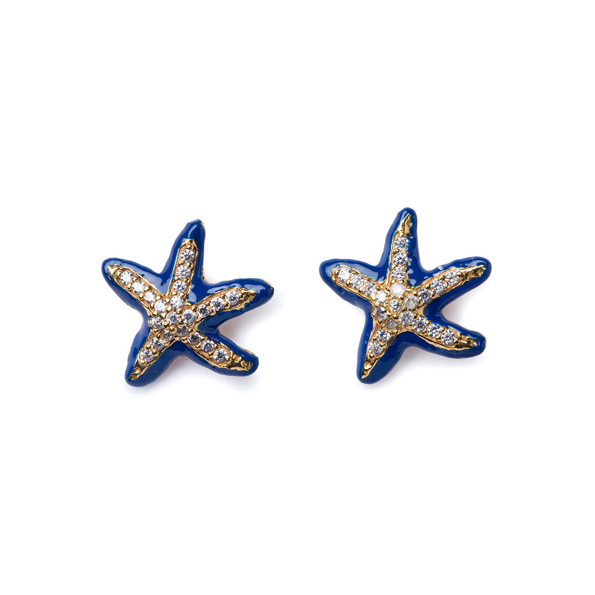 Ohrringe Mini Seestern Lapilli Blau