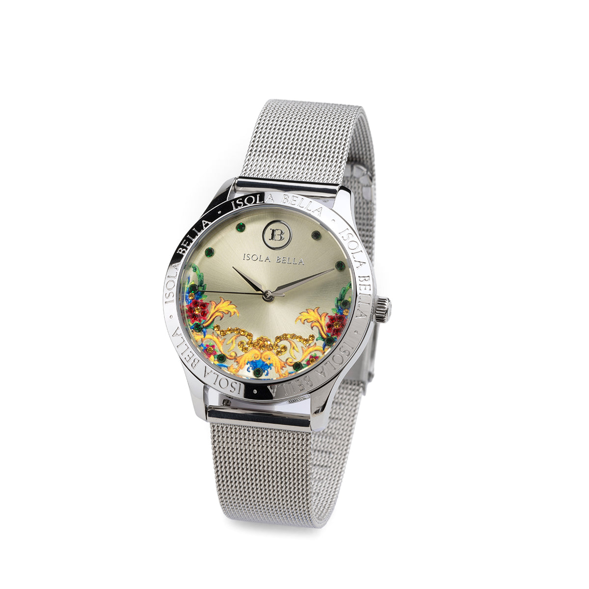 Orologio Greche di Isola Bella Gioielli con cinturino in maglia milanese