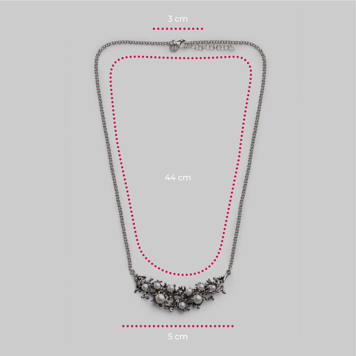 Mini Collier Rami di Perle Nude