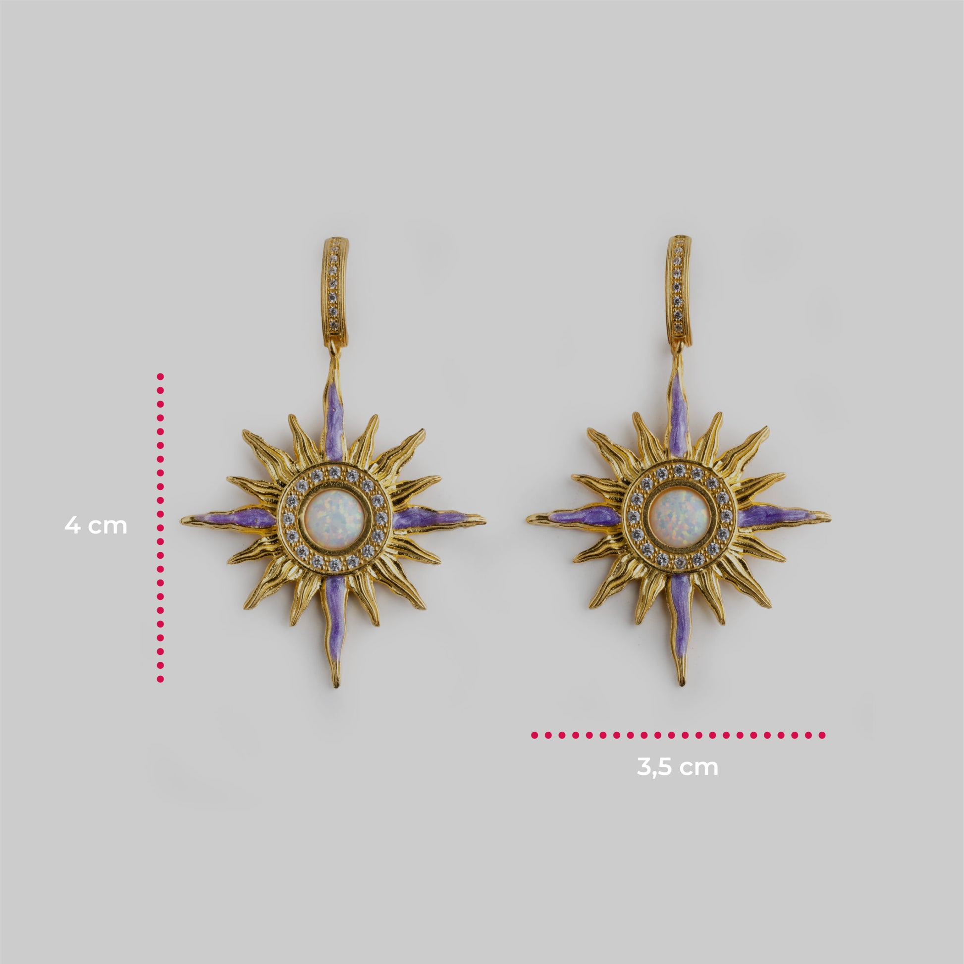 Ohrringe Astro Glyzinie Opal