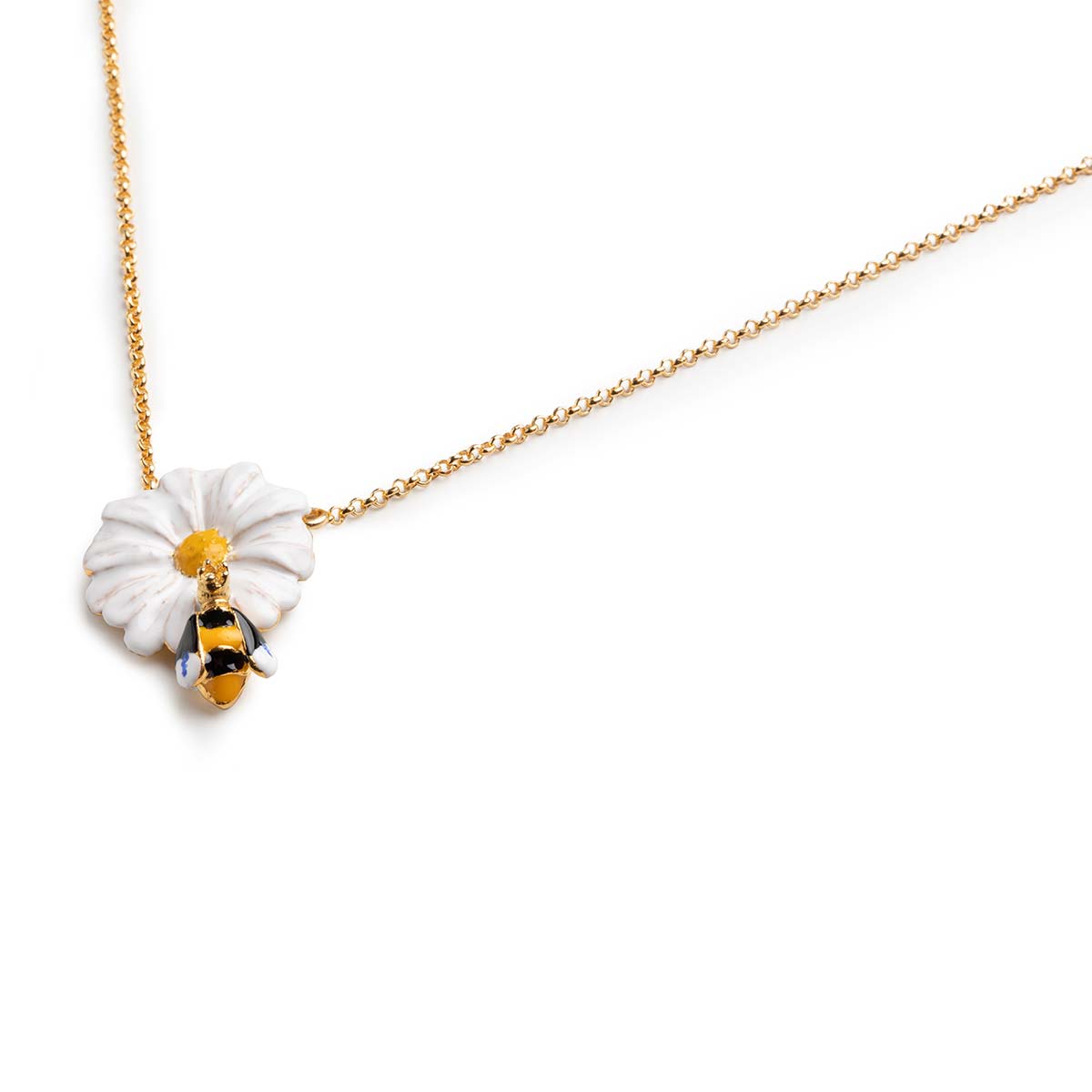 Halskette Biene/Gänseblümchen
