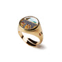 Anello Fichi Vela Lapilli Rotondo Dorato