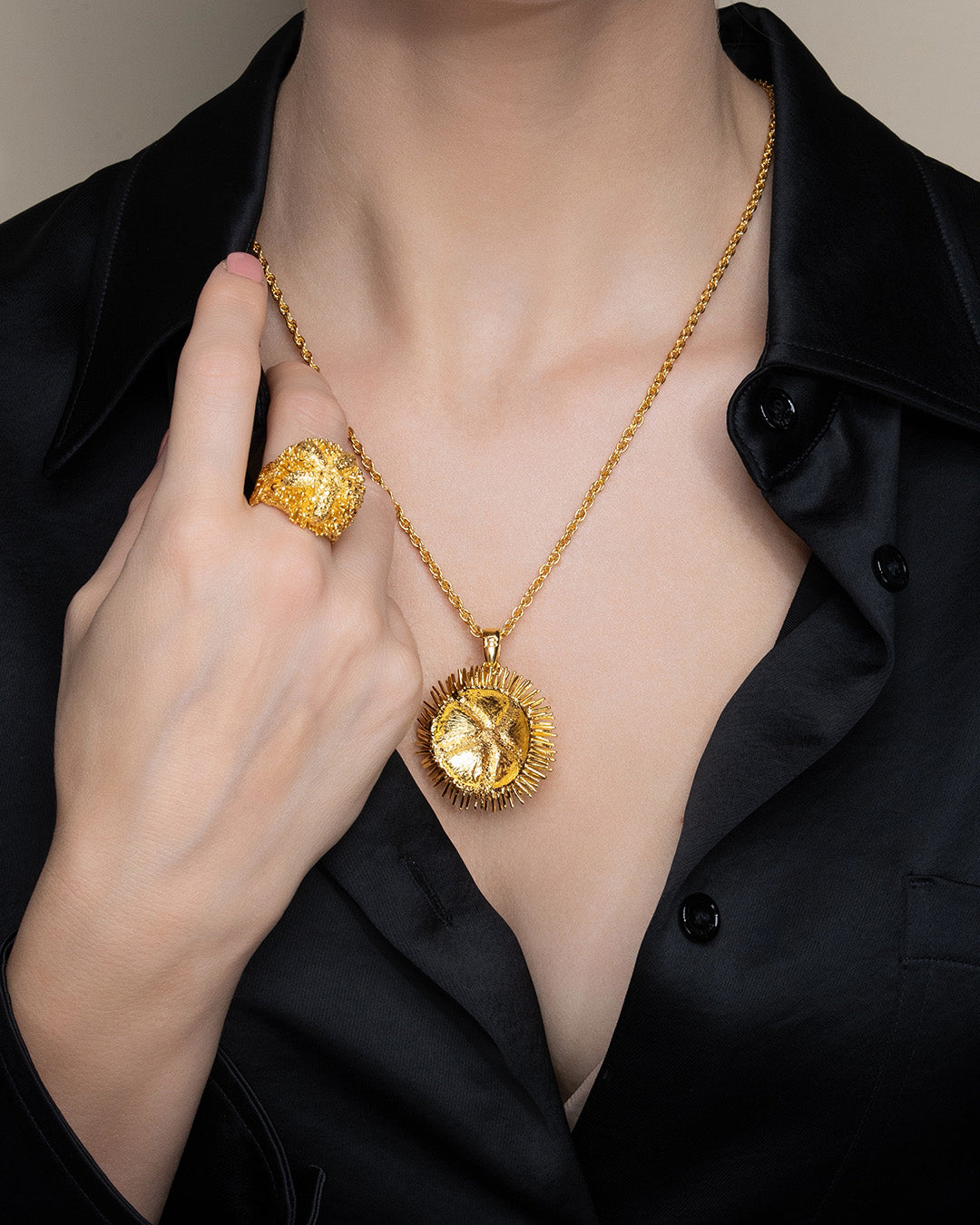 Anello Riccio Aculei Gold