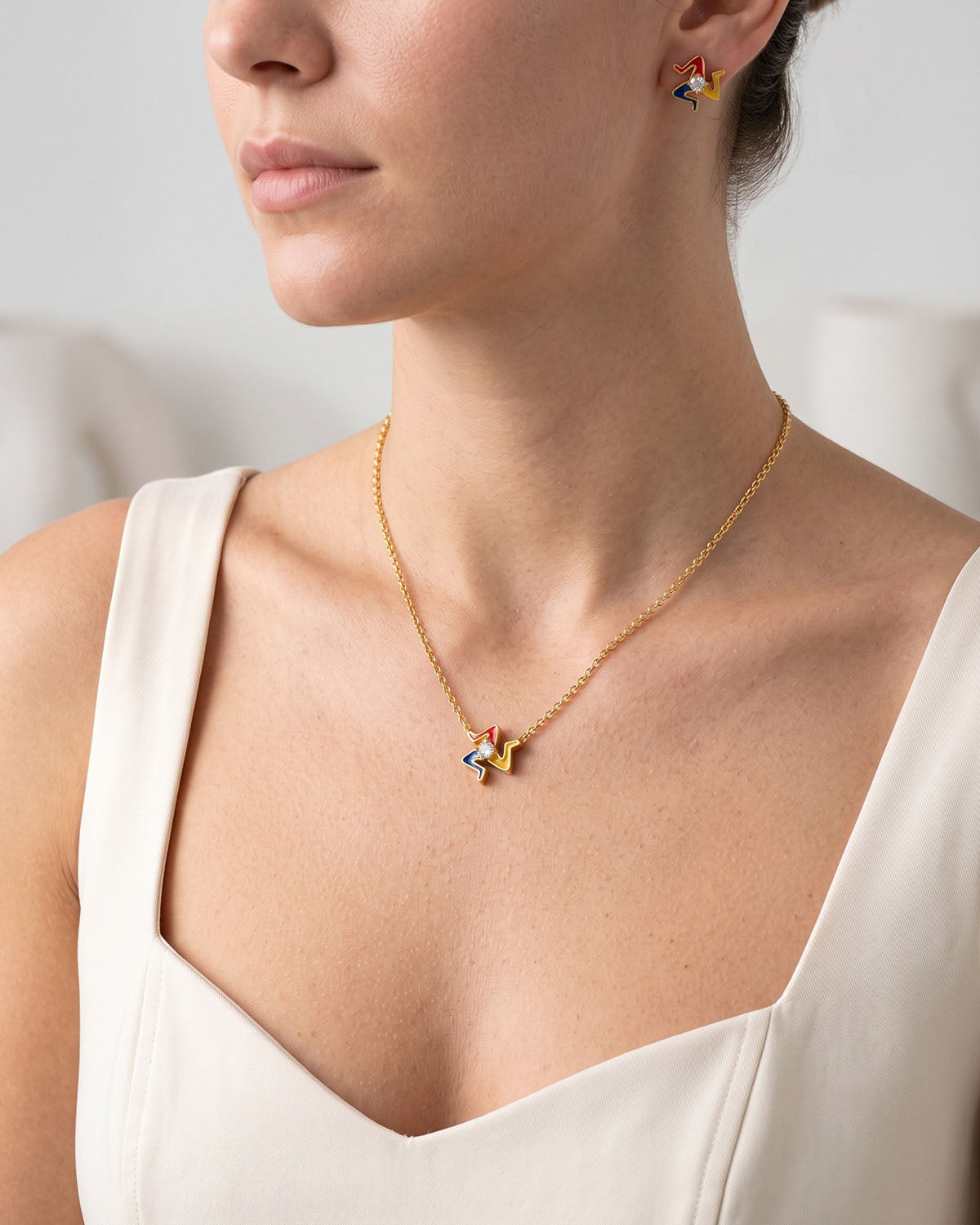 Halskette Mini-Trinacria-Edelstein
