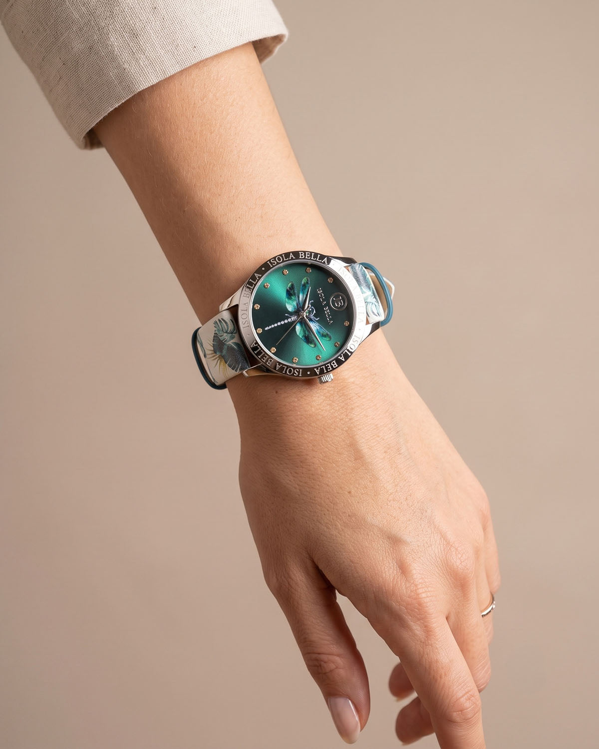 Smaragd-Libellen-Uhr