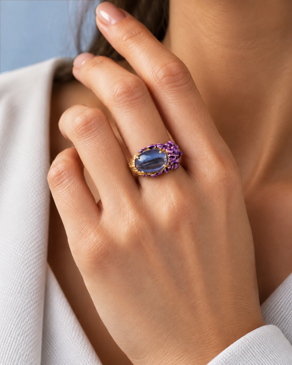Anello Glicine Gemma