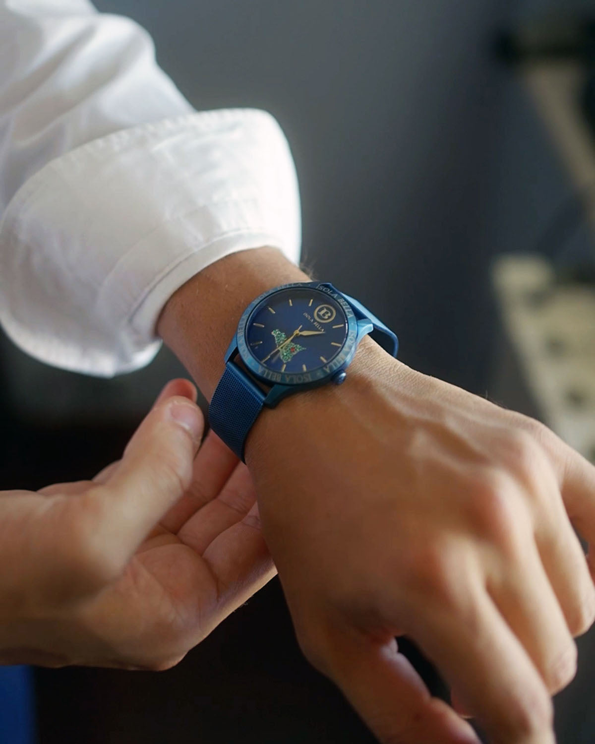 Uhr mini Sizilien Blau