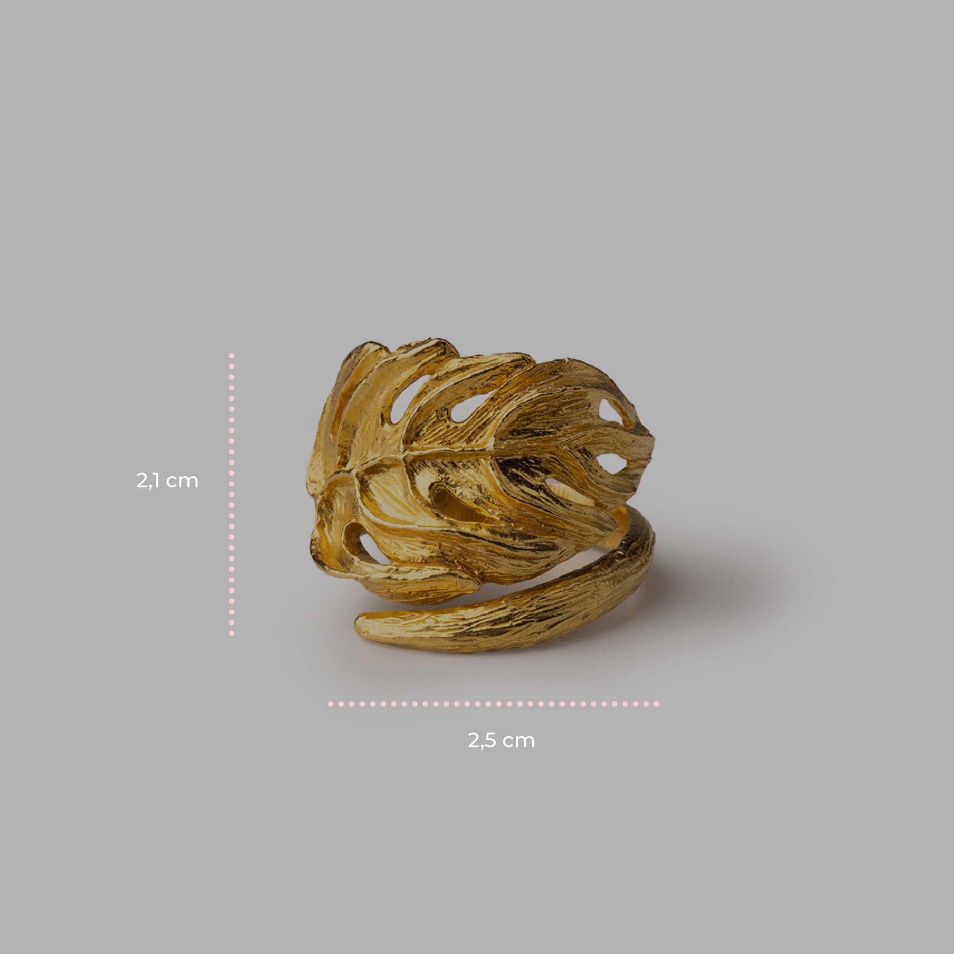 Monstera-Ring Gold
