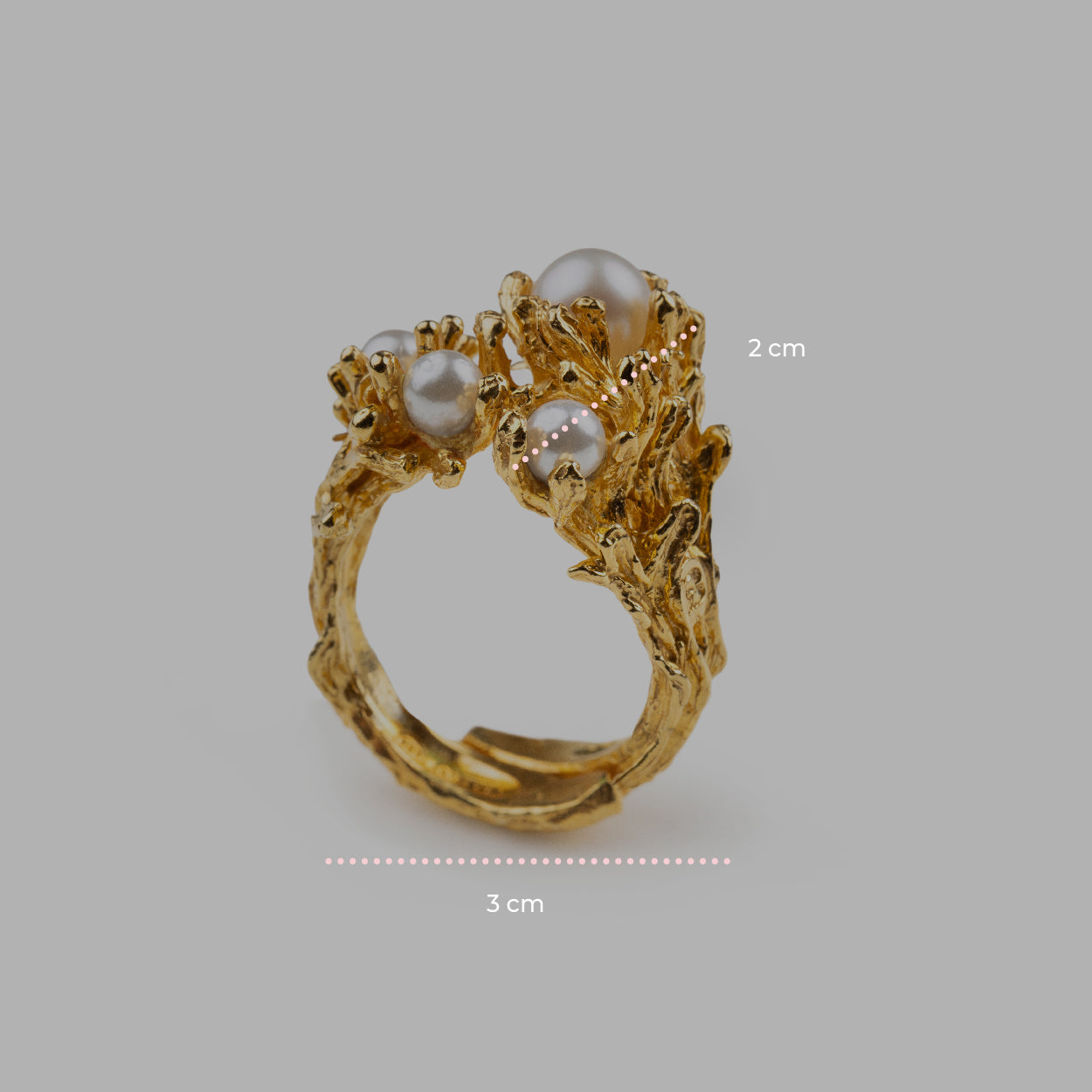 Anello Rami di Perle  Gold