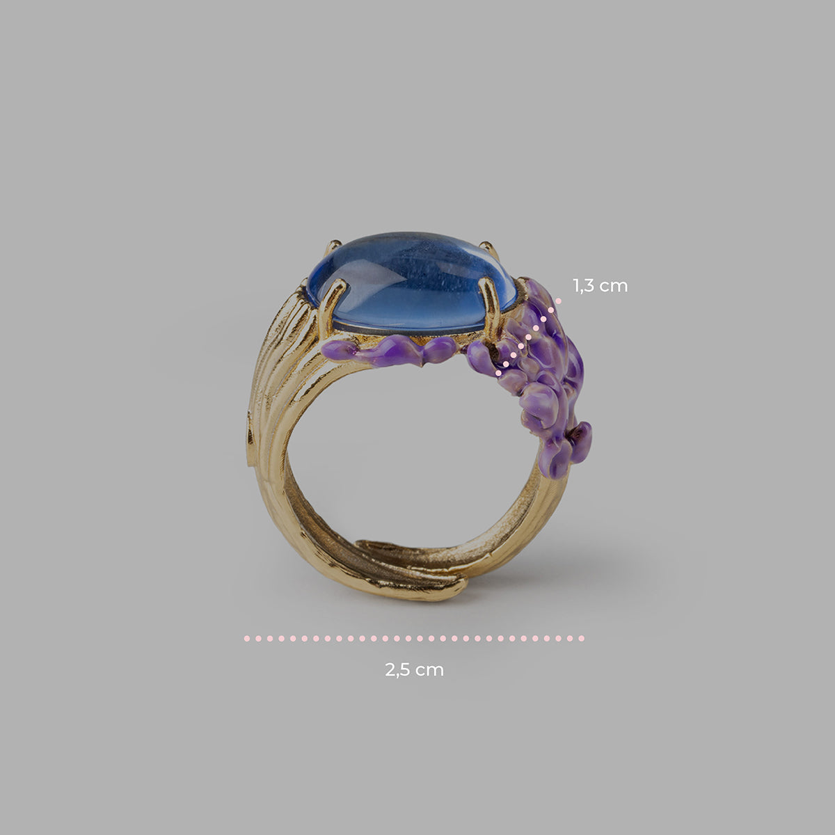 Anello Glicine Gemma