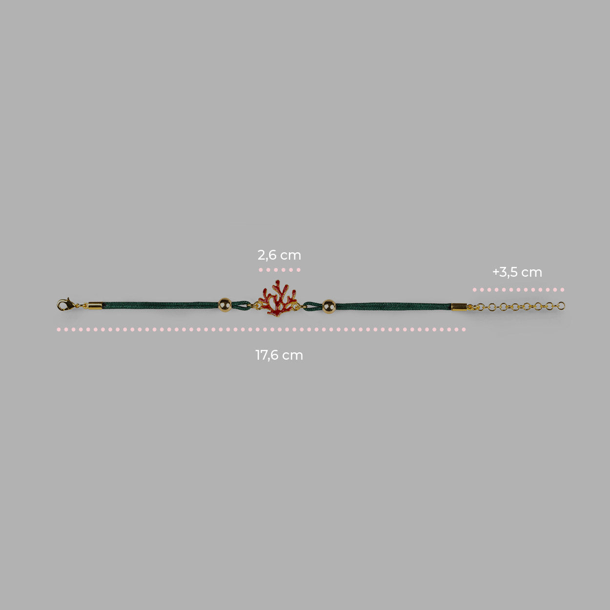 Bracciale Cordino Corallo