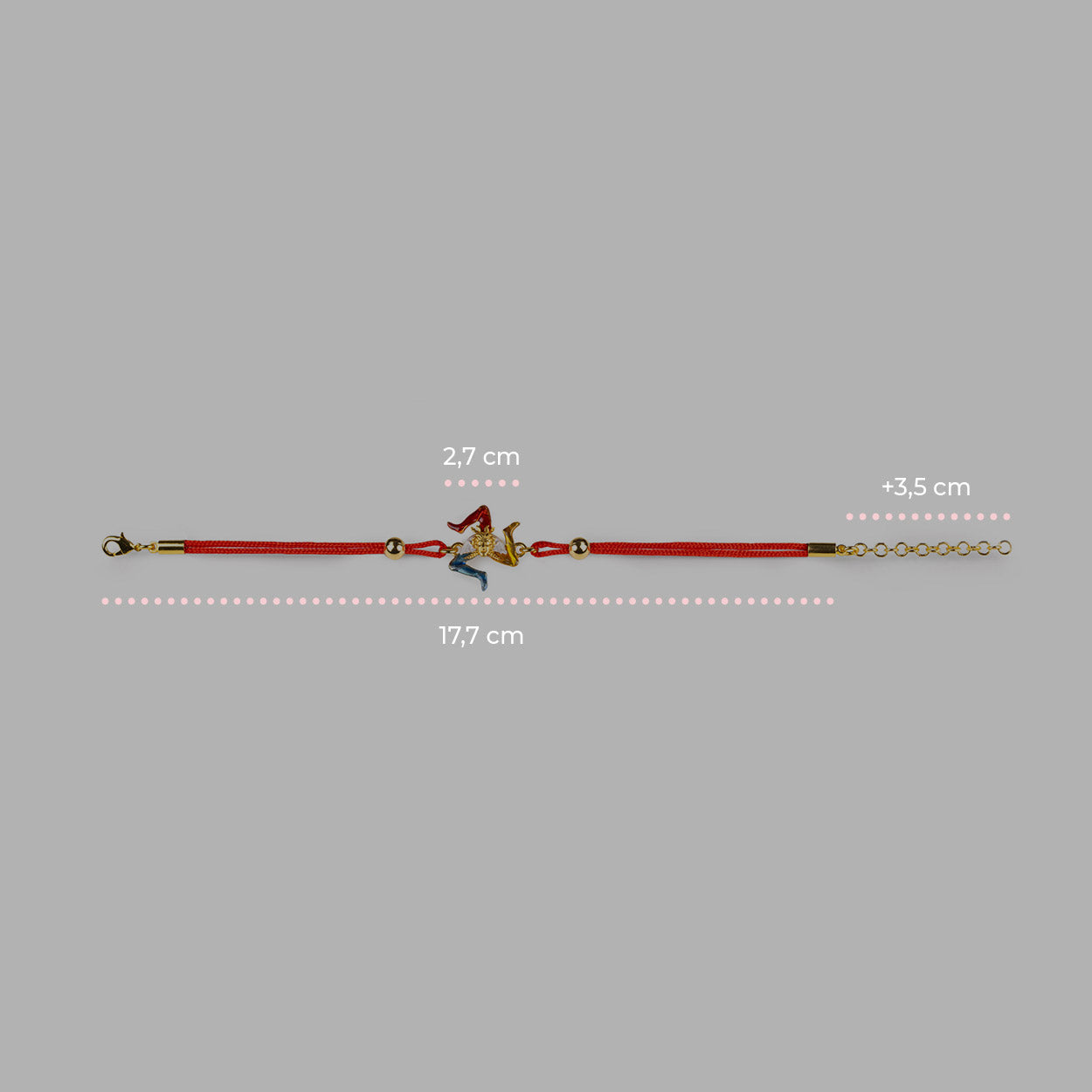 Kordelarmband Trinacria