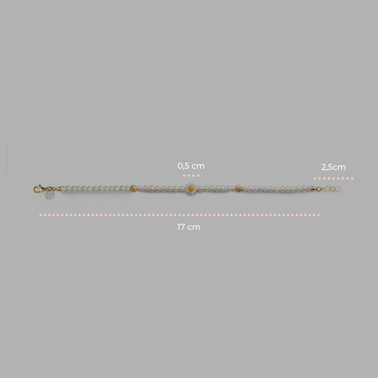 Armband Perlen Mini Gänseblümchen