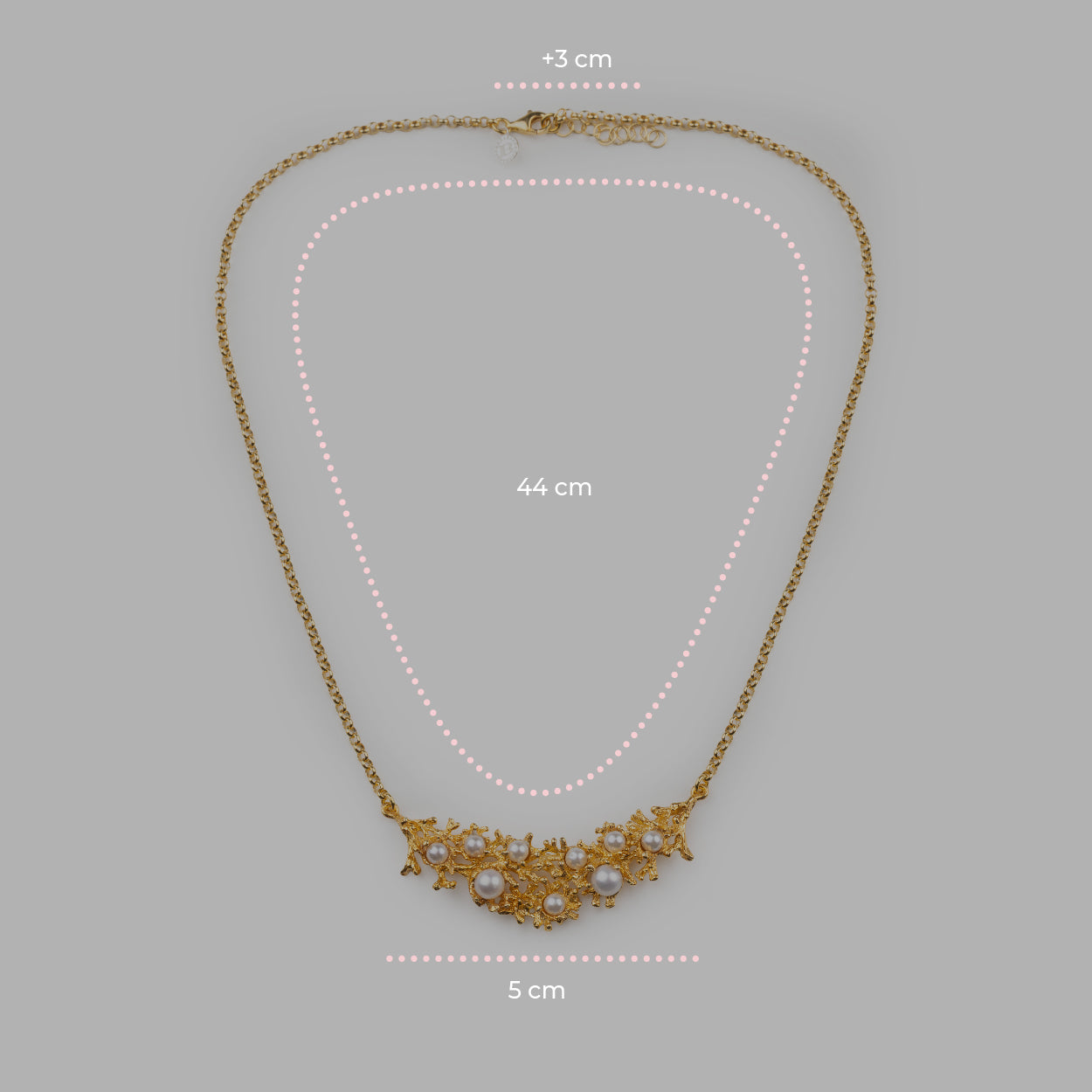 Mini Collier Rami di Perle Gold