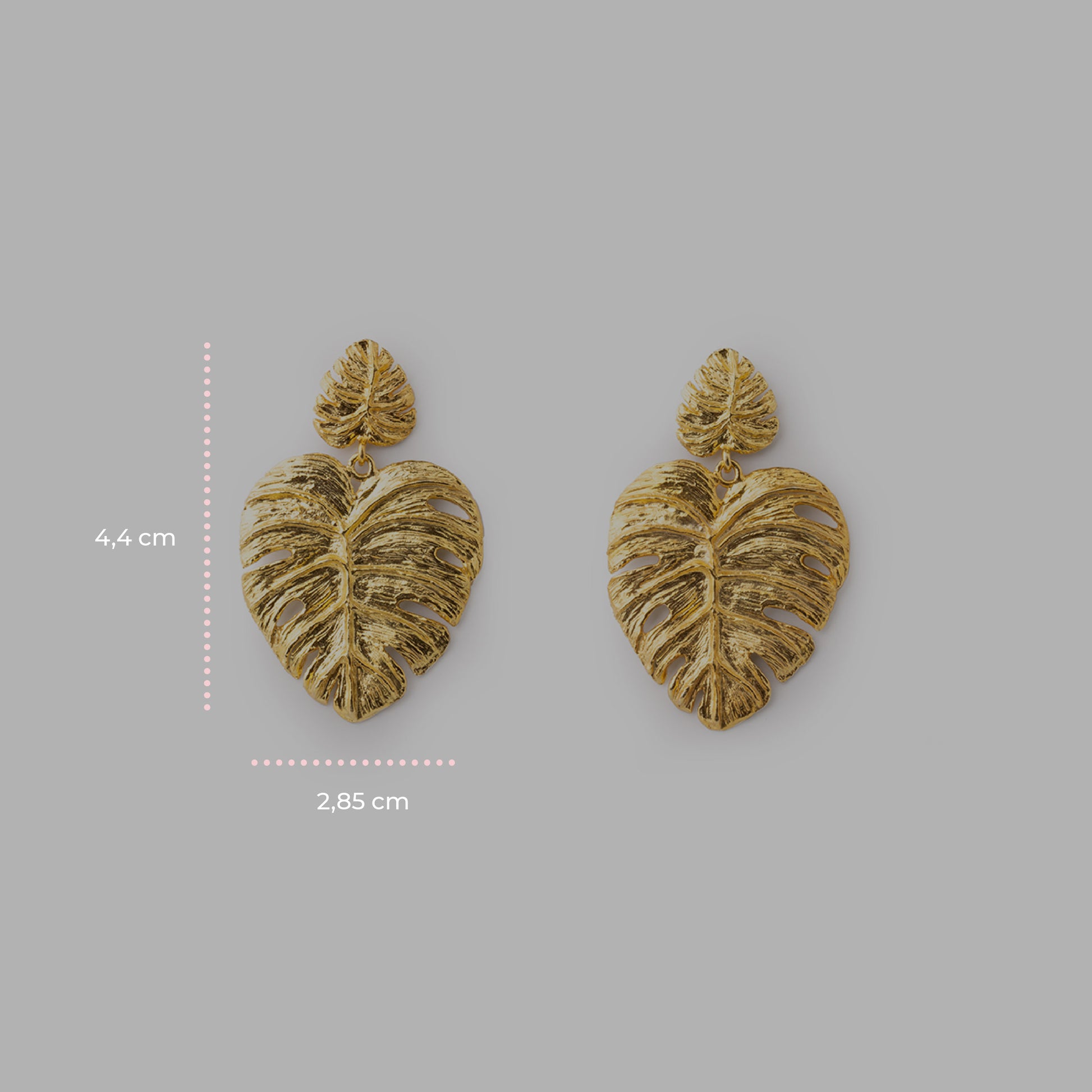 Orecchini Monstera Gold