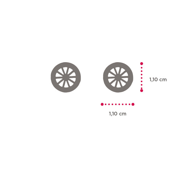 Mini-Rad-Ohrringe aus Lapilli